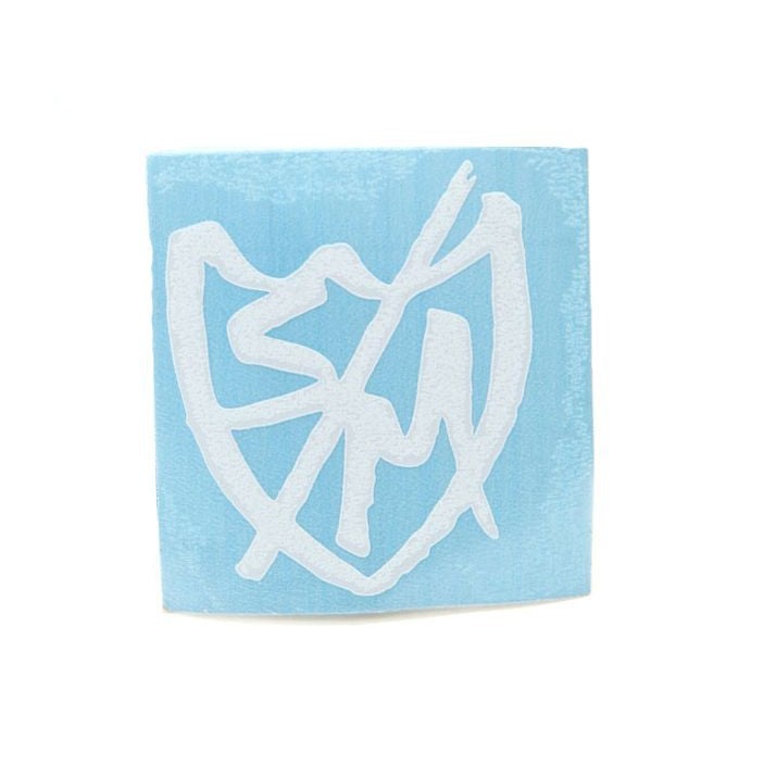 S&M Small Sharpie Shield Sticker  / White / 1.5 Inch