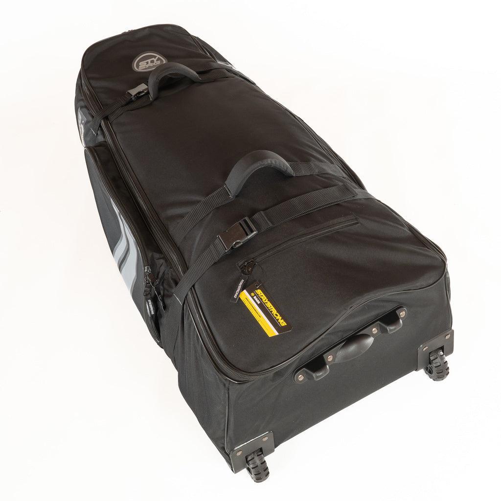 A Stay Strong Bike Carry Bag V2 designed for race gear, on a white background.
