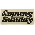 A large down tube sticker with the word "Sunday Classy Downbar Decal" on it.