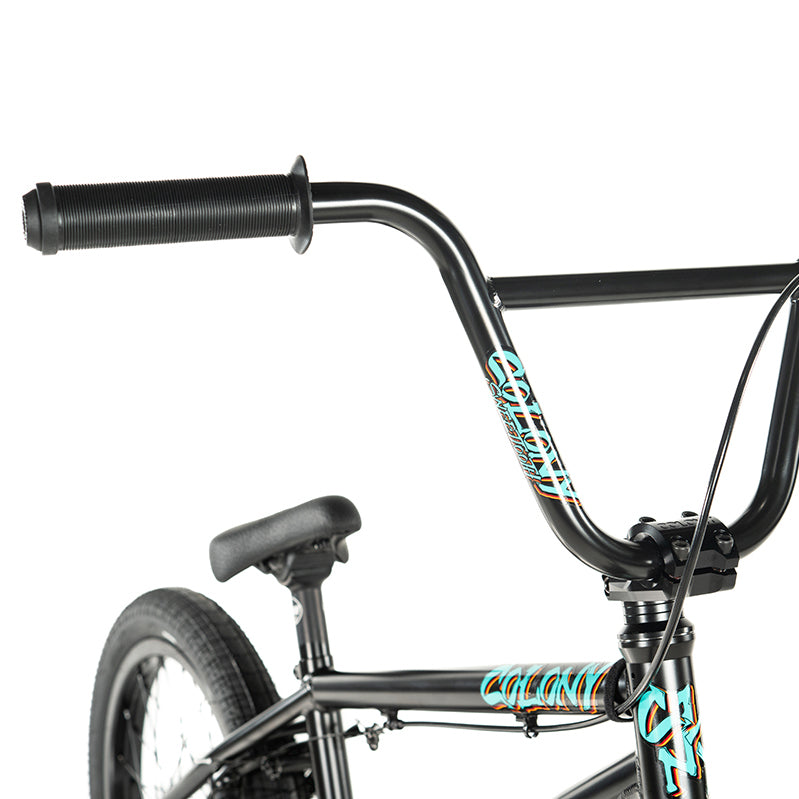 A high end black Colony Sweet Tooth Pro 18 Inch BMX bike with sleek geometry displayed on a crisp white background.