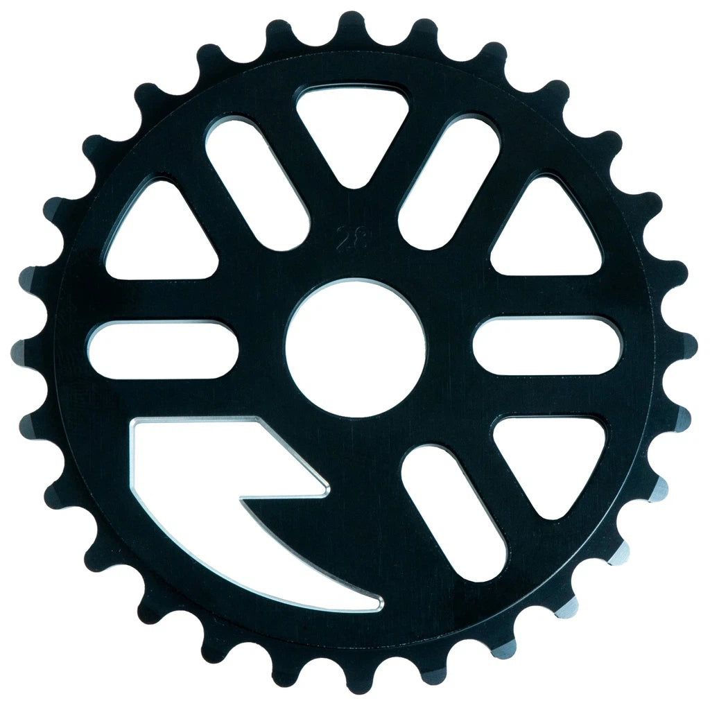 A black Tall Order One Logo Sprocket on a white background, available in 25T.