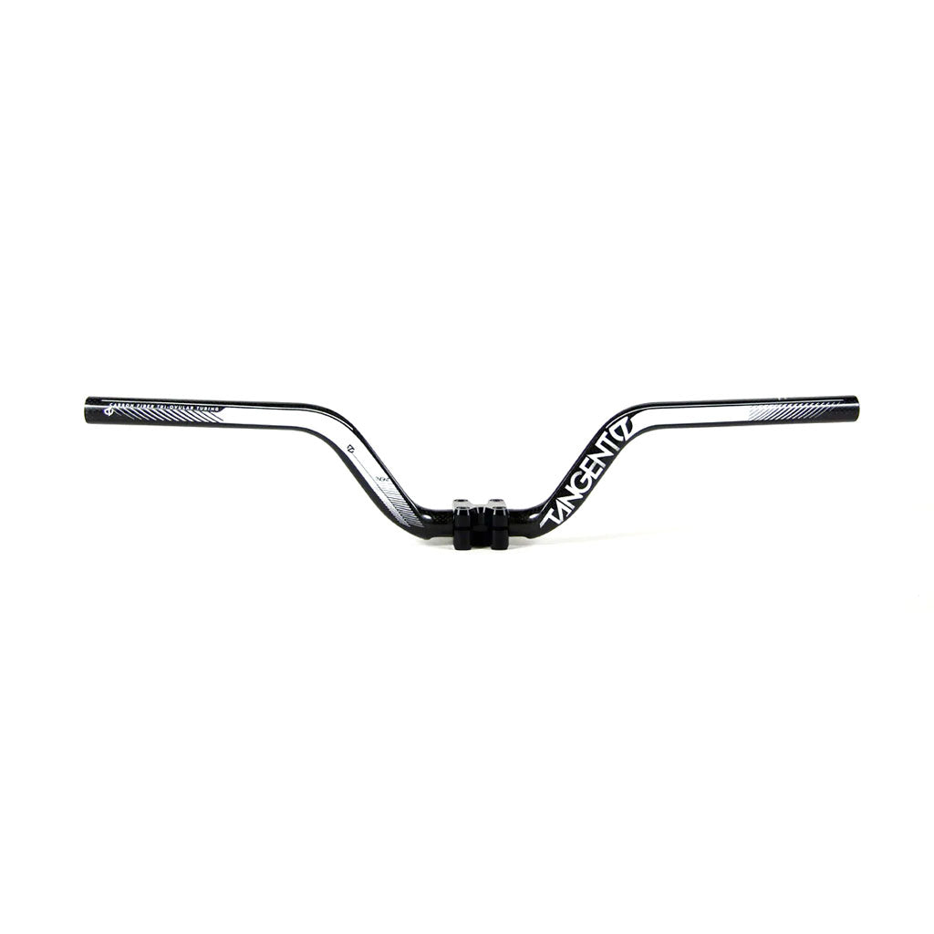 TANGENT Carbon Mini Bars - A black handlebar made from carbon weighing 211 grams, showcased against a clean white background.