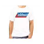 A man wearing a Skyway Factory Team USA T-Shirt with the word radicle on it.