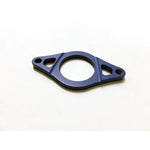 A sleek blue Tempered Bikes Gyro Plate on a white surface.