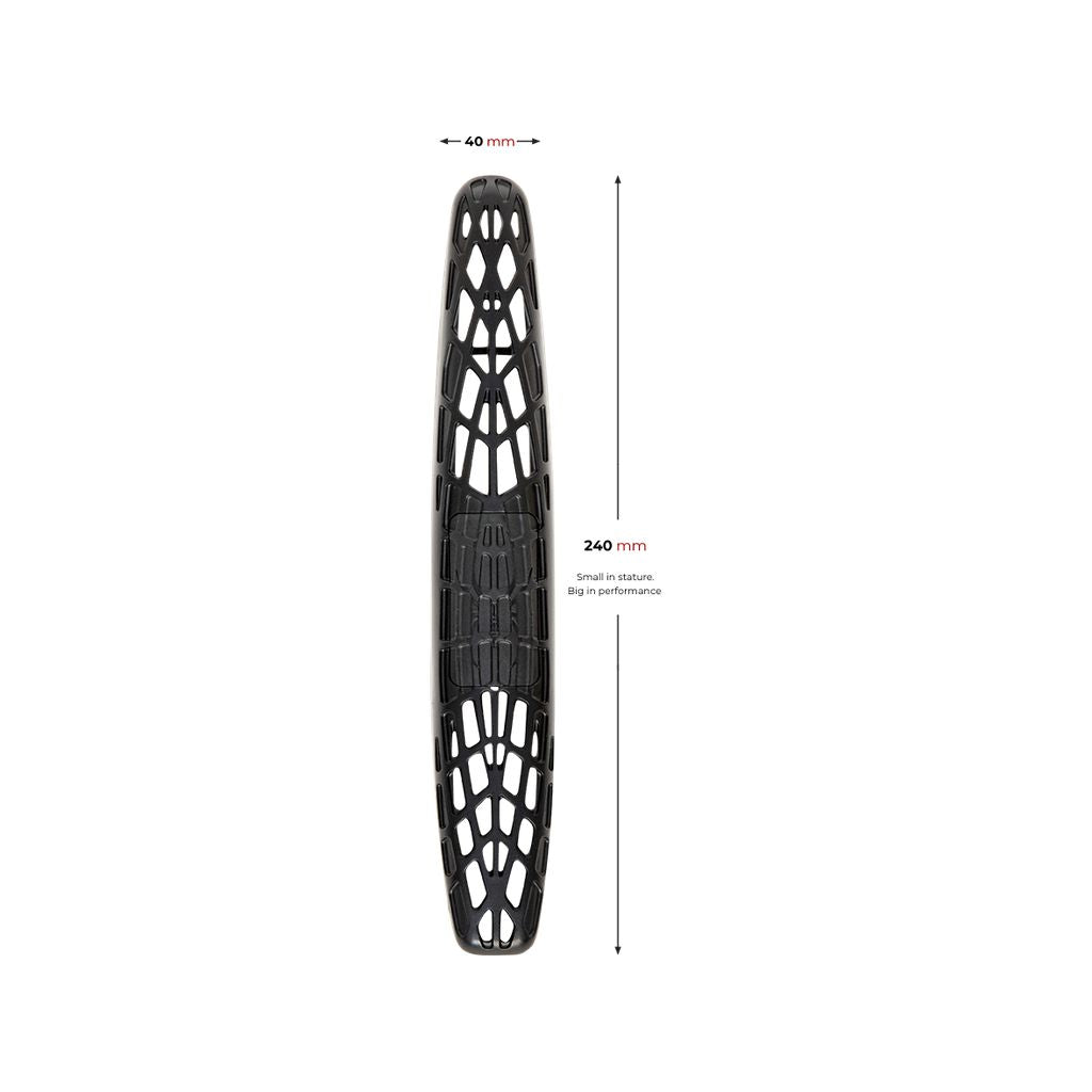 The back components of a Tioga D Spyder Evo Weeny Seat enhance performance for racers.