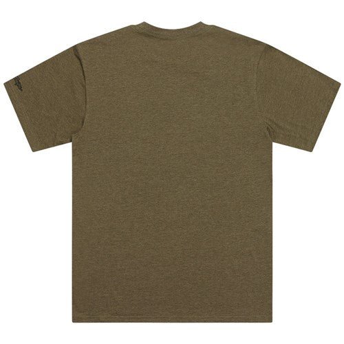 Olive green TLD 25.1 Badge SS T-Shirt displayed from the back on a white background.