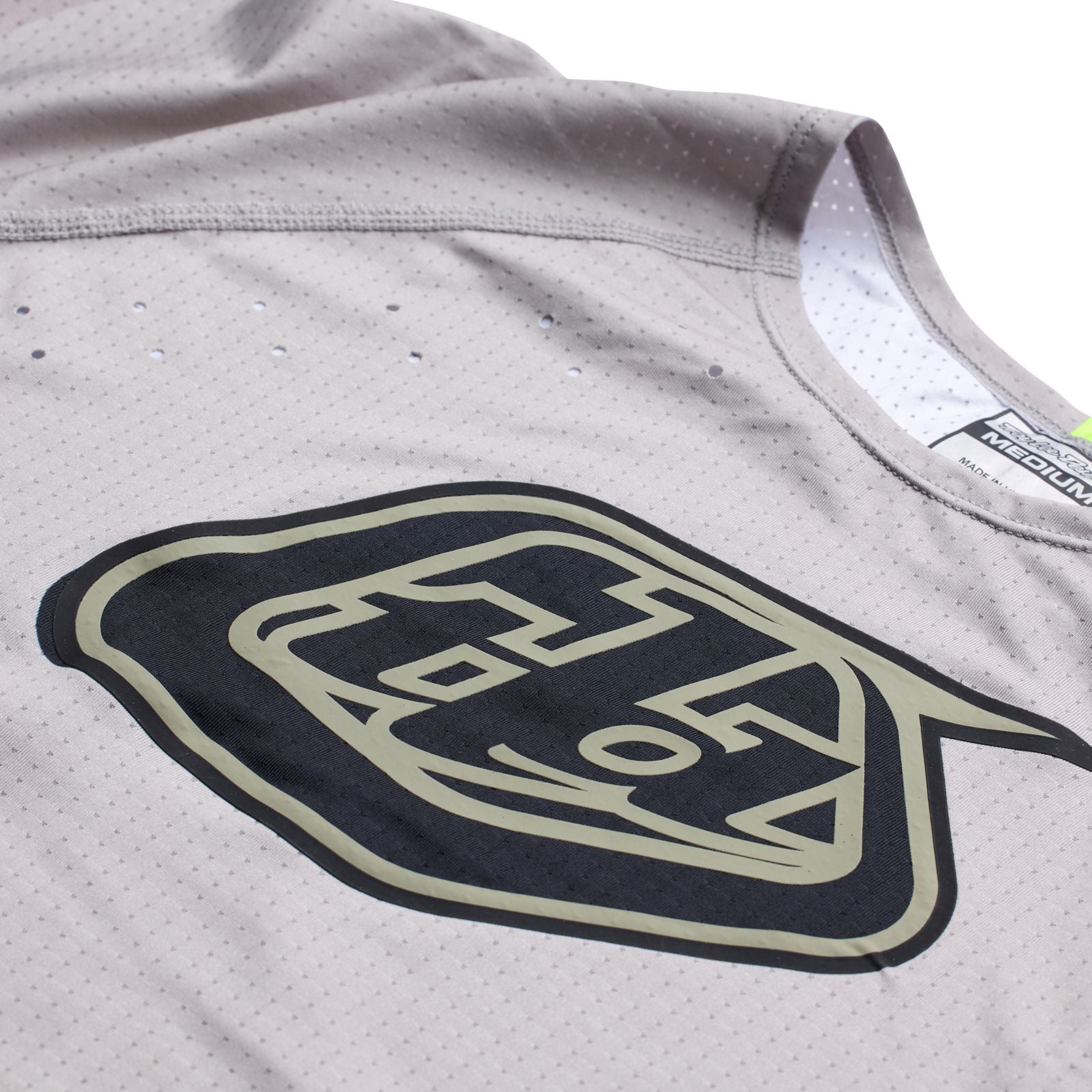 A close up of a TLD Sprint Ultra Jersey Sequence Quarry BMX racing jersey.