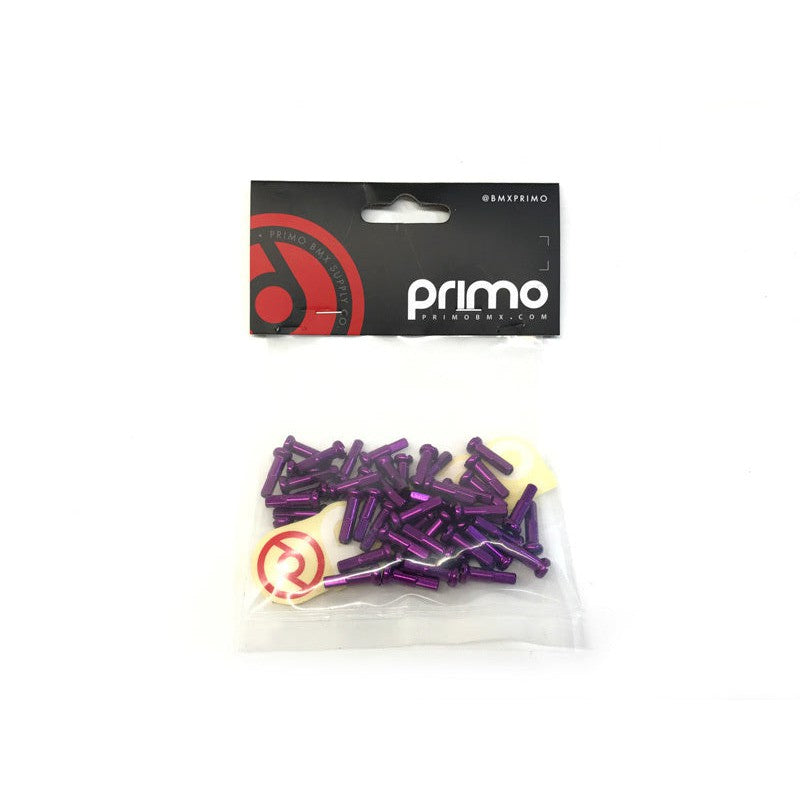 Primo Alloy Nipples (Pack of 50) / Purple / 15mm