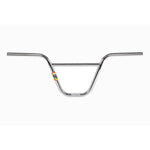 The Rant Sway Bars feature a chrome BMX handlebar with a vibrant sticker on the left side. They have a classic U-shape, ergonomic back sweep, and sturdy crossbar.