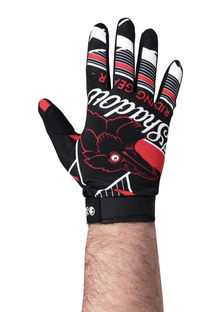 A man wearing a pair of Shadow Conspire Gloves with a good grip.