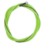 The Rant Spring Linear Brake Cable, featuring a coiled green design with Teflon-coated inner wire and metal ends, is shown against a white background.