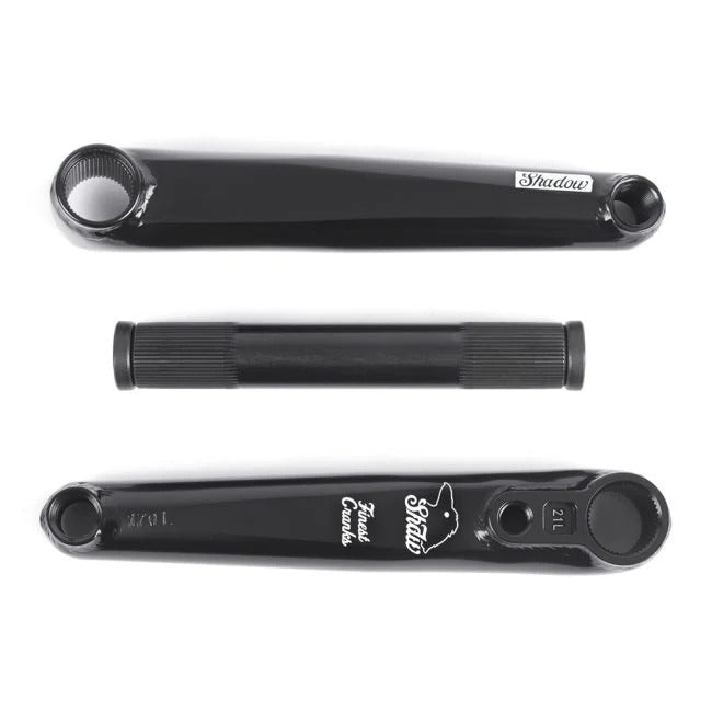 Shadow Finest Cranks feature black crank arms and spindle, with the "Shadow" logo on the arms, shown against a plain white background.