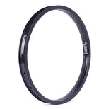 The Shadow Calle Rim is a black, high-strength aluminum rim with multiple spoke holes, shown standing upright against a white background.
