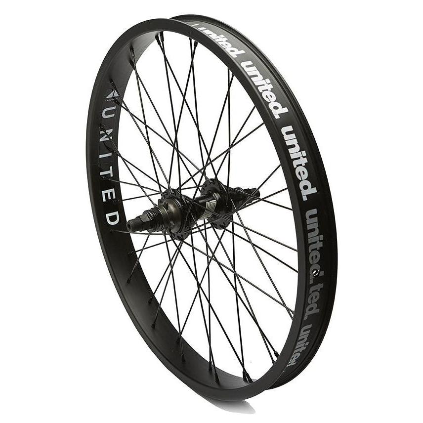 Black United Supreme Wheel 20 Inch Rear Wheel with branded 'United' rim and Supreme cassette hub, viewed against a white background.