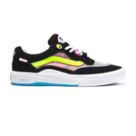 Skateboarders will love the Vans WayVee Pro Shoes Neon Rave, a black shoe that brings a vibrant neon twist to the classic Vans old skool design.