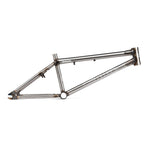 Side view of the metallic Wethepeople 4 Seasons BMX frame featuring "WeThePeople" text on the side, showcasing its sleek design. This limited-edition reissue embodies classic craftsmanship.