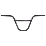 The Wethepeople Utopia Flatland Handlebar in black showcases a kinked crosstube and displays the "WETHEPEOPLE" logo in crisp white lettering.