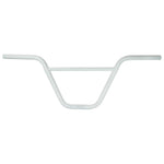 The DRS Retro Bars are 80's style white BMX handlebars with a flat top and triangular center support, ideal for old school bikes.