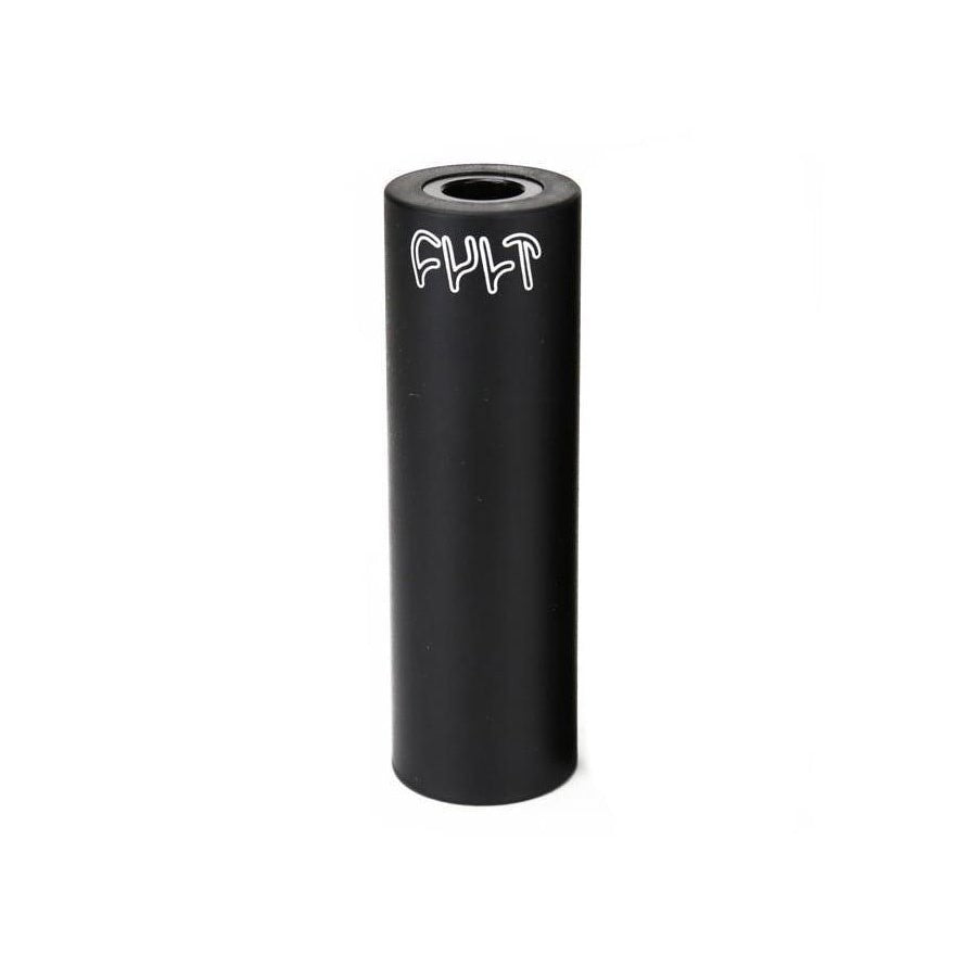 A sleek, cylindrical black Cult Butter Peg with "CULT" displayed prominently at the top resembles BMX pegs in design and durability.