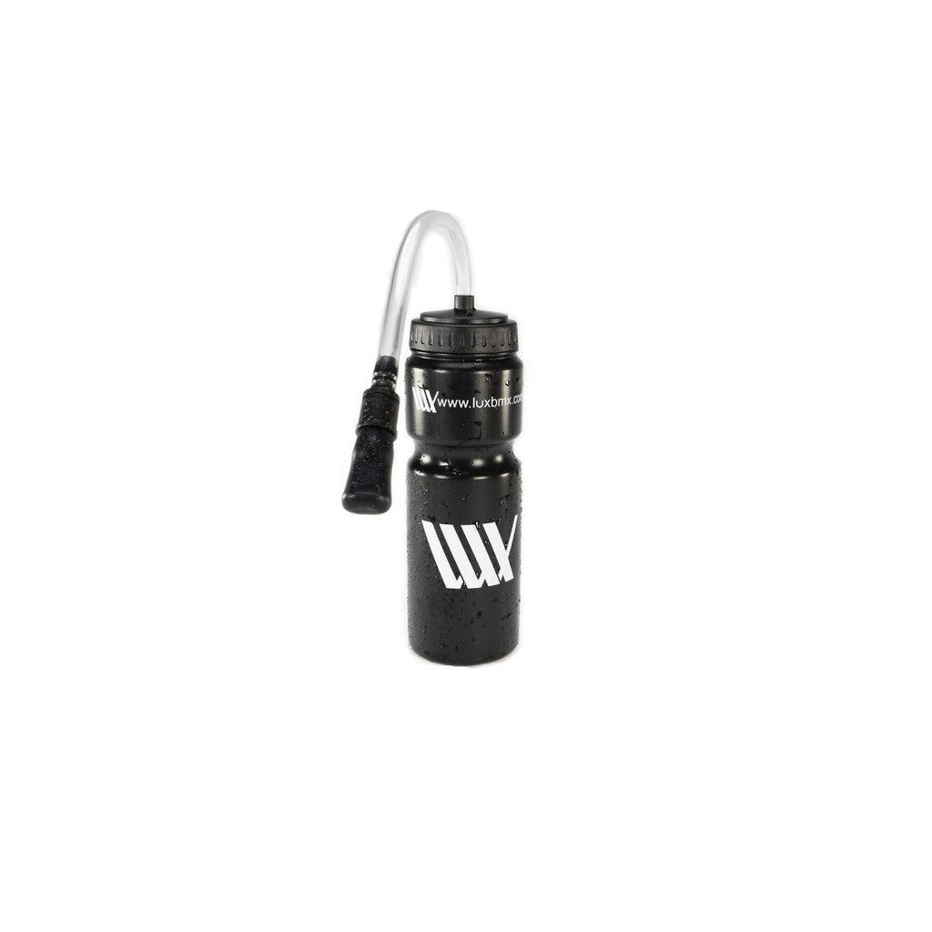 LUXBMX Water Bottle with Straw / Black / White / 750ml